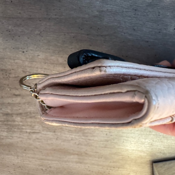 Kate Spade Light Pink Compact Wallet with Black Bow - Picture 7 of 13